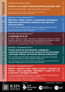 Cartell conferències mineralògiques de tardor - 2017