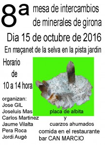 Cartell 8a Taula d'intercanvi de minerals de Girona